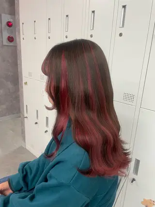 ロング カラー ヘアアレンジ MOMO艶髪 🩵モテカラーのヘアスタイル