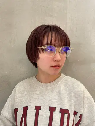ショート カラー ♥️ブリーチなしW/ カラー/優希/大宮のヘアスタイル