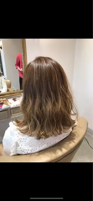ミディアム カラー パーマ ヘアアレンジ 韓国♡ハイライト ♡YURIのヘアスタイル