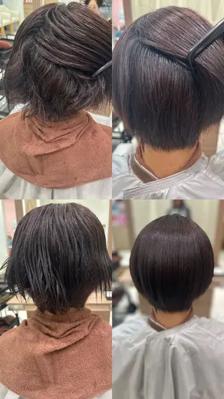 ショート Julia🖤 縮毛矯正🌬️🩵のヘアスタイル