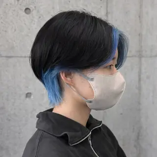 ショート カラー ✨ブリーチ支持No1 複雑履歴修正/舘岡のヘアスタイル