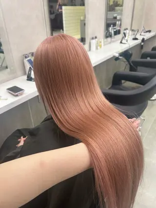 ロング カラー パーマ ヘアアレンジ メンズ キッズ ブリーチなしカラー/ ブラウン/レイヤーのヘアスタイル