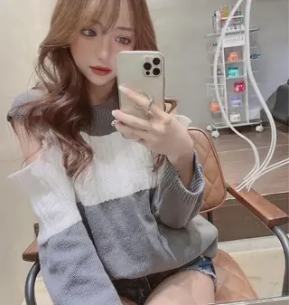 ロング カラー 透明感カラー×小 顔レイヤー♡ヒデさんのヘアスタイル