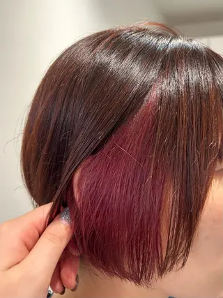 ショート カラー ハルカ 透明感カラー 美髪縮毛矯正🥣のヘアスタイル