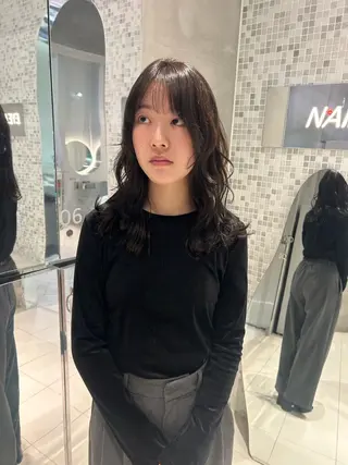 セミロング カラー 透明感カラー🫧 nanohaのヘアスタイル
