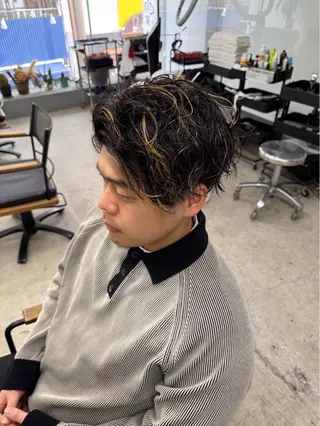 ショート カラー パーマ メンズ メンズ専門サロン wokeのヘアスタイル