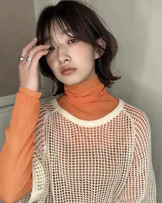 ミディアム 銀座　髪質改善 栗原諒のヘアスタイル