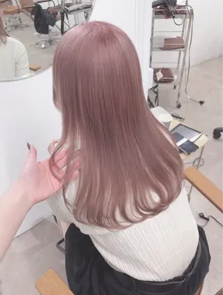 ミディアム カラー 【美髪ハイトーン】 髪質改善/大和🎀のヘアスタイル