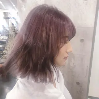 ミディアム カラー 髪質改善💓艶髪💓 暖色💗加藤あゆみのヘアスタイル