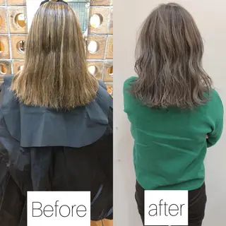 セミロング カラー ✨髪質改善専門店✨ QOLU✨のヘアスタイル