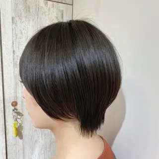 ショート カラー 顔まわりカット🌟 くびれヘア/寺門遥輝のヘアスタイル
