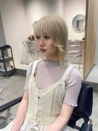 カラー サイレント美容師 アイリィのヘアスタイル