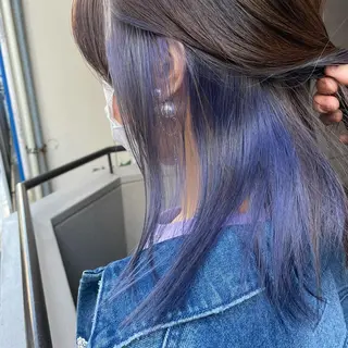 ミディアム カラー パーマ ヘアアレンジ メンズ キッズ ネイル マツエク・マツパ 切りっぱなしヘアボブ ミディアムヘアRYOのヘアスタイル