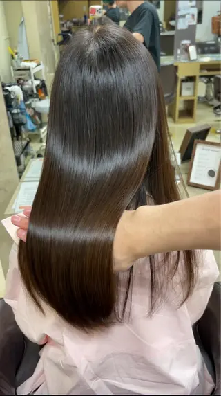 セミロング パーマ 縮毛・酸性ストレート 特化のヘアスタイル