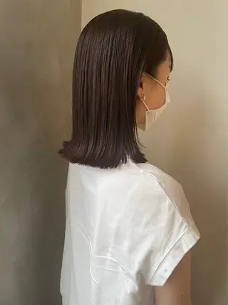 カラー 🫒🫒ブリーチなし 艶カラー🫒ヤマシロのヘアスタイル