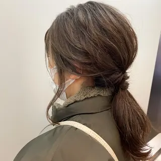 セミロング カラー ヘアアレンジ ショート/脱白髪染め ☆宇﨑悠実のヘアスタイル