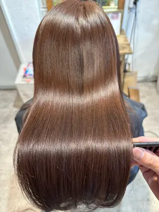 ロング カラー 美髪質改善✨ 縮毛矯正✨HIDEのヘアスタイル