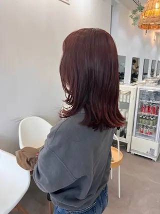 ミディアム カラー 森田 菜留美のヘアスタイル