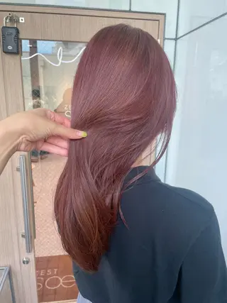 セミロング カラー 髪質改善&艶カラー/ ほんだあみ (♡)のヘアスタイル