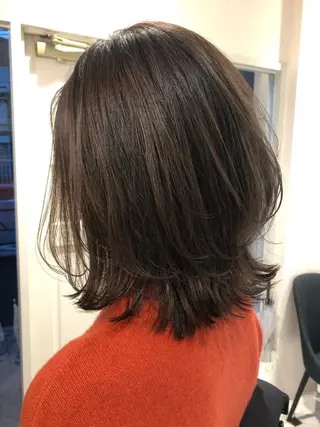 ミディアム ヘアアレンジ 韓国ヘア♡おくれ毛♡ ボブ♡sayakaのヘアスタイル