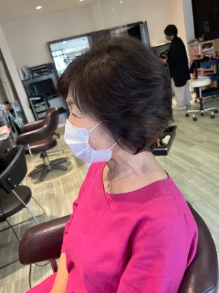 ショート 【南草津】髪質改善 ヘナカラー＆縮毛矯正のヘアスタイル