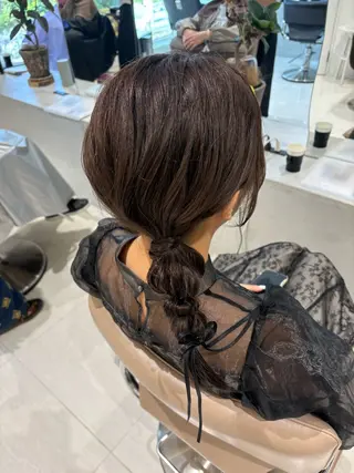 ミディアム ヘアアレンジ Wカラーヘアアレンジ さあやのヘアスタイル