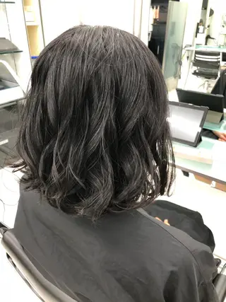 ミディアム パーマ 平田 勘吉のヘアスタイル
