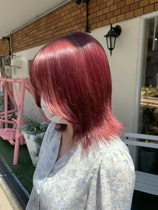 ミディアム カラー 田中 優衣のヘアスタイル