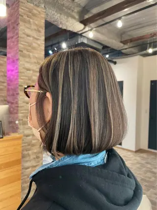 ショート カラー ヘアカラー&縮毛矯正 STAR☆RIVERのヘアスタイル