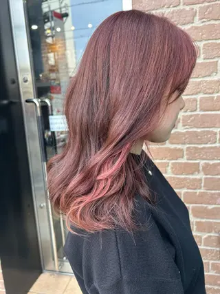 セミロング カラー 久木原 ゆりのヘアスタイル