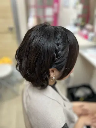 ショート ヘアアレンジ へアセット/心斎橋 支持率No.1✨🌈のヘアスタイル