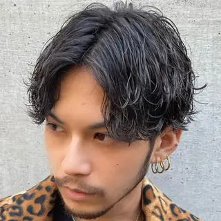 ミディアム パーマ ヘアアレンジ メンズ fifth 石川 凪のヘアスタイル