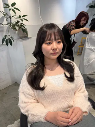 セミロング 顔周りcut・ご相談 ＝新宿しずく🇰🇷のヘアスタイル