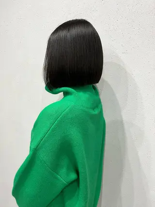 ショート カラー ロングパーマ木村 ボブパーマのヘアスタイル