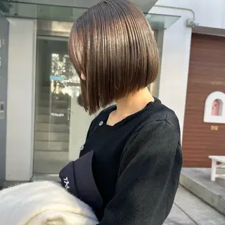 ショート カラー 縮毛/ベージュカラー Mariamu🫧のヘアスタイル