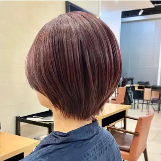 ショート あやめ【顔まわり/レ イヤー/柔らかカラ】のヘアスタイル