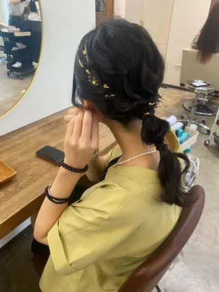 ミディアム 鈴木 奈波のヘアスタイル