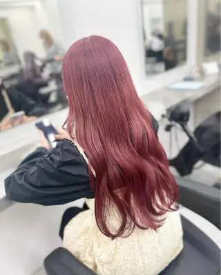 ロング カラー 💖似合わせカラー レイヤー💖縮毛矯正のヘアスタイル