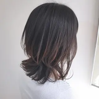 ミディアム 福岡口コミNo1🎀 コテ巻き風パーマ専門のヘアスタイル