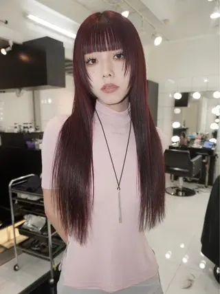 ロング カラー ヘアアレンジ MIYU/ニュアンス /ケアブリーチカラーのヘアスタイル