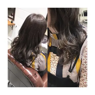 セミロング カラー パーマ ヘアアレンジ メンズ キッズ Forest. -髪質改善-のヘアスタイル