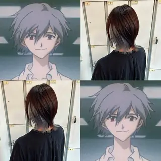 ミディアム カラー インナー/2次元/ 推しカラー/しゅうとのヘアスタイル