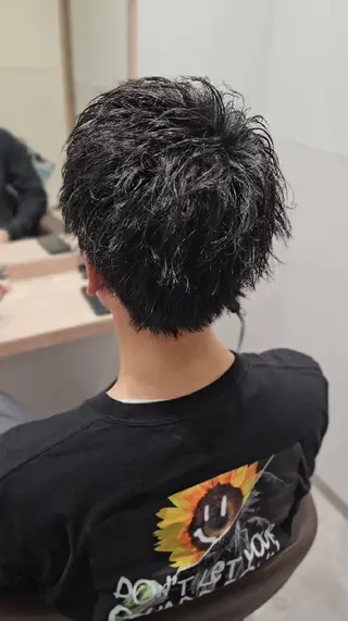 ショート パーマ 縮毛矯正をしている人 のためのカラーのヘアスタイル