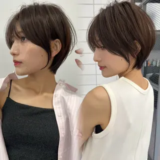 ショート カラー 美髪矯正×レイヤー 松田空優哉のヘアスタイル