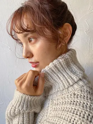 セミロング カラー ヘアアレンジ 神原 ありさのマツエク・マツパデザイン