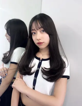 ロング レイヤー/髪質改善 縮毛/ハッシュカットのヘアスタイル