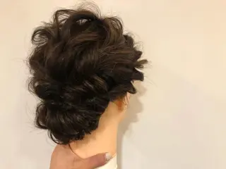 ミディアム カラー ヘアアレンジ まつパ/まつエク Ci belleのマツエク・マツパデザイン