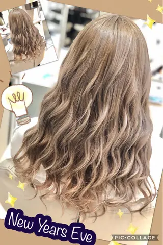 ロング カラー 永島 桜のヘアスタイル