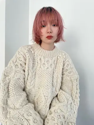 ショート カラー ヘアアレンジ ひなこ / 艶カラーのヘアスタイル