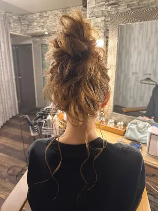 セミロング ヘアアレンジ hair make  Lucciのヘアスタイル